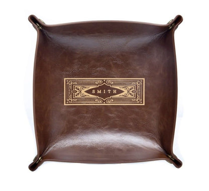 Leather Valet Tray - Guy Gifts - GroomsDay