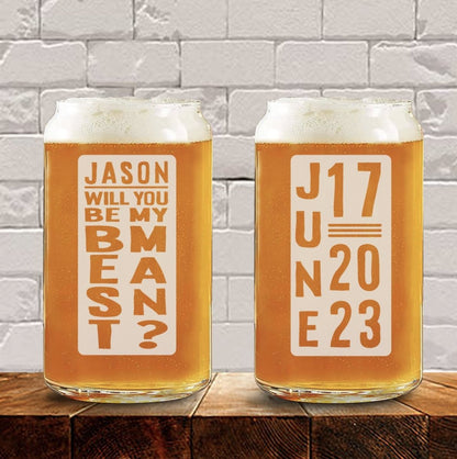 Cheers Proposal Glass - Proposal - GroomsDay