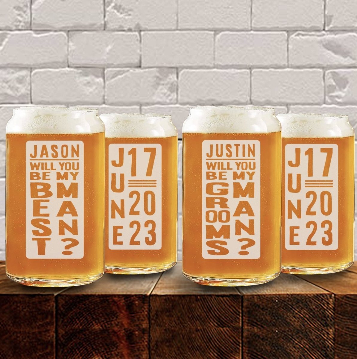Cheers Proposal Glass - Proposal - GroomsDay