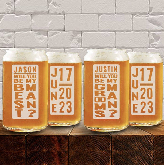 Cheers Proposal Glass - Proposal - GroomsDay