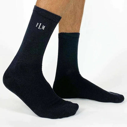 Classic Monogrammed Socks - Socks - GroomsDay