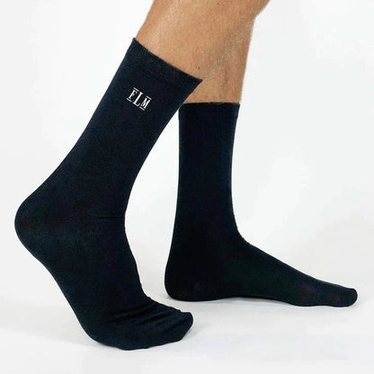 Classic Monogrammed Socks - Socks - GroomsDay