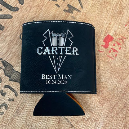 Custom Groomsmen Beer Can Cooler - Koozie - GroomsDay