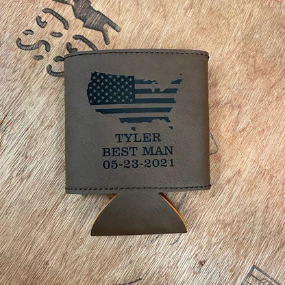Custom Groomsmen Beer Can Cooler - Koozie - GroomsDay