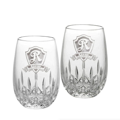Waterford Couples Crystal Wine Glass Set - Glassware - GroomsDay