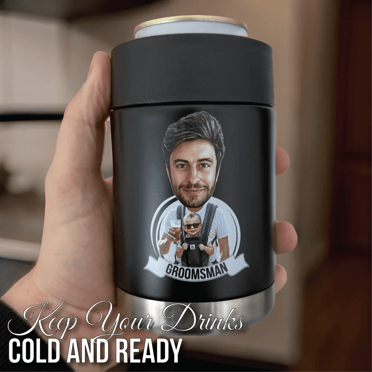 Custom Caricature Koozies - Bachelor Party - GroomsDay