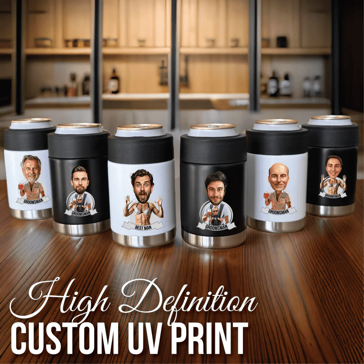 Custom Caricature Koozies - Bachelor Party - GroomsDay