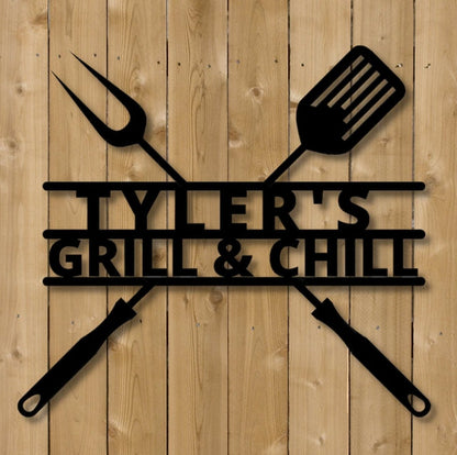 Custom Grill Sign - Pub Signs - GroomsDay