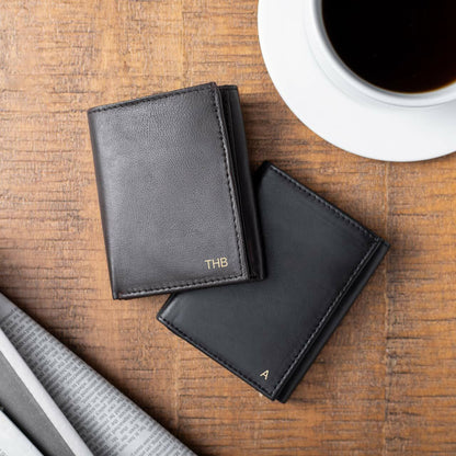 Personalized Leather TriFold - GroomsDay
