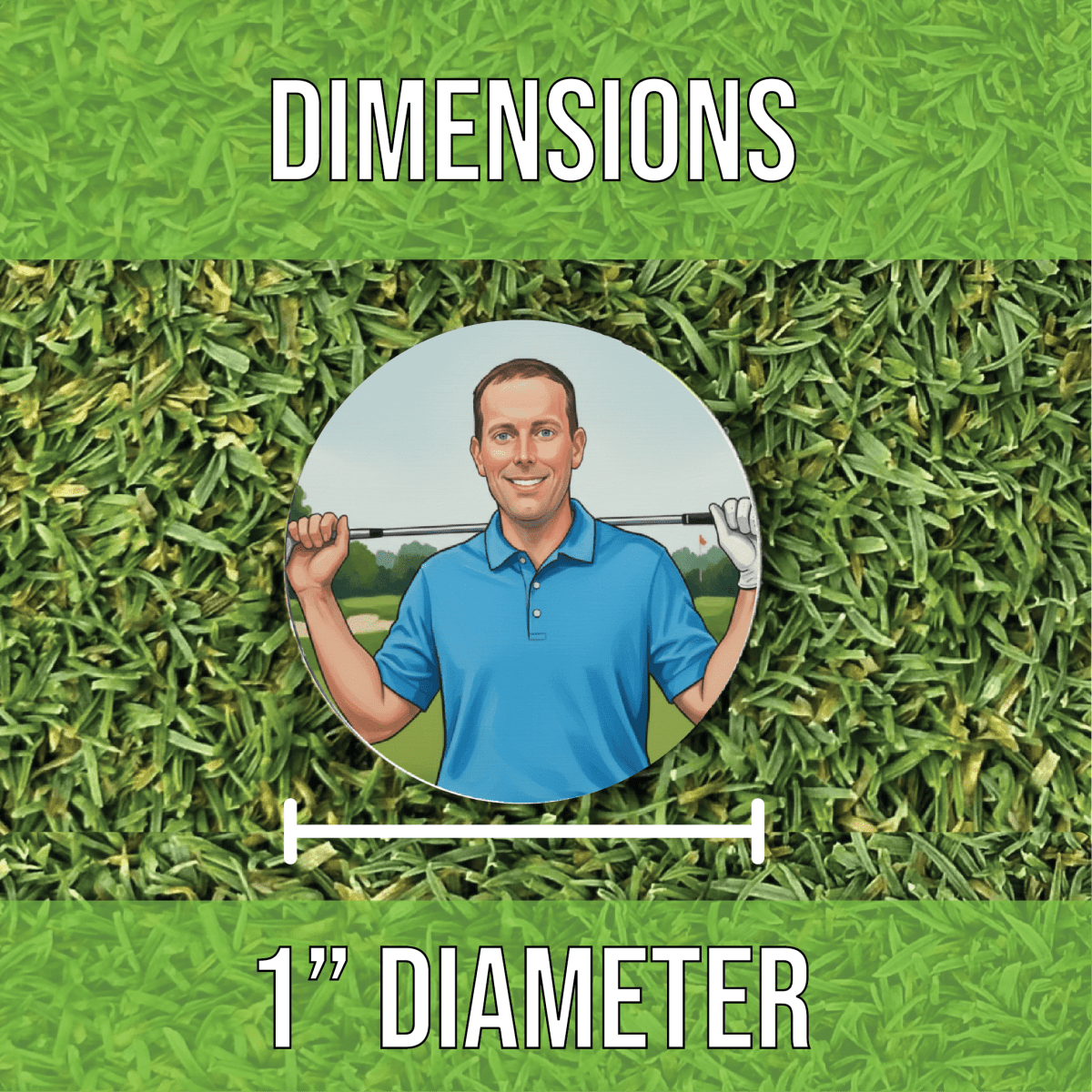 Personalized Cartoon Ball Marker - Golf - GroomsDay