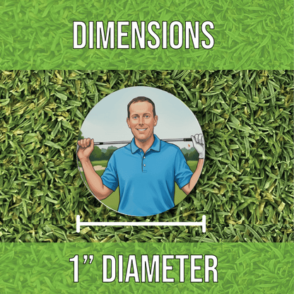 Personalized Cartoon Ball Marker - Golf - GroomsDay
