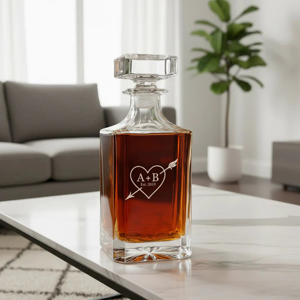 Forever Yours Anniversary Decanter - personalized decanter - GroomsDay