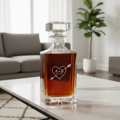 Forever Yours Anniversary Decanter - personalized decanter - GroomsDay