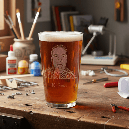 Custom Photo on Pint Glass - Groomsmen Gifts - GroomsDay