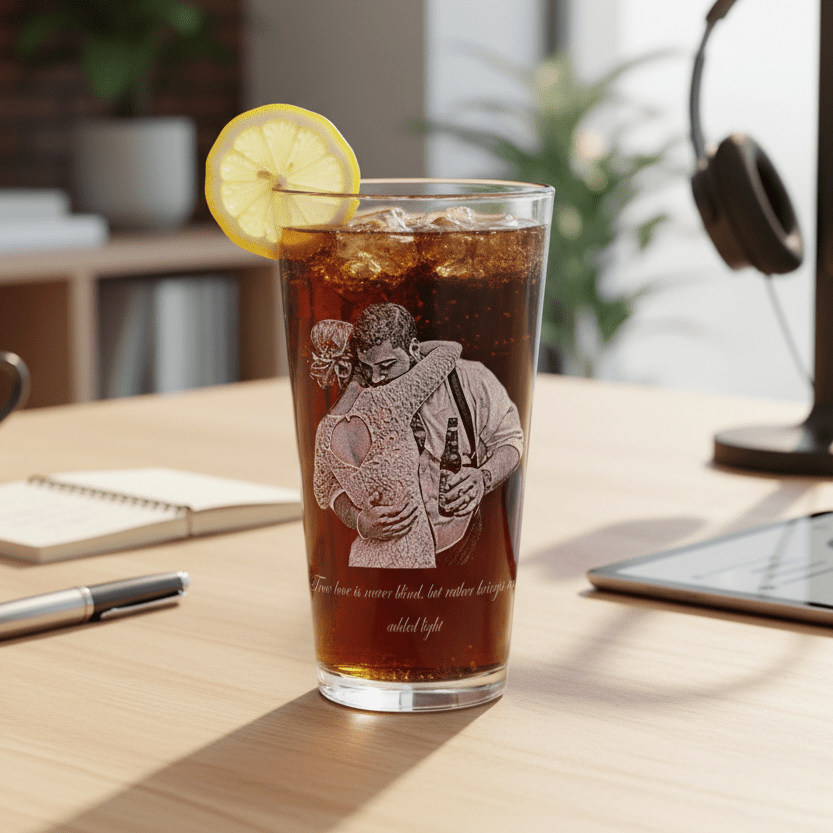 Custom Photo on Pint Glass - Groomsmen Gifts - GroomsDay