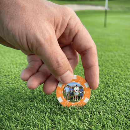 Custom Photo Poker Chip Ball Marker - Ball marker - GroomsDay