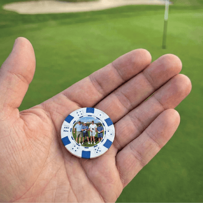 Custom Photo Poker Chip Ball Marker - Ball marker - GroomsDay