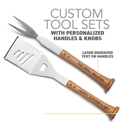 Turn - Two Grill Tool Set - Baseball - GroomsDay