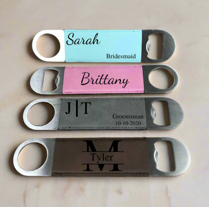 Leather Bottle Opener Personalized 