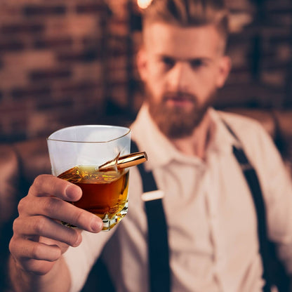 Personalized Bullet Whiskey Glass - Groomsmen Gifts - GroomsDay