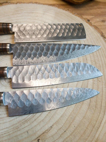 Damascus Chef Knife Set - Kitchen Knives - GroomsDay