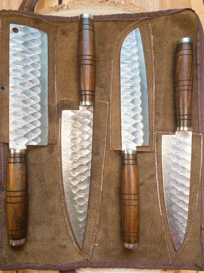 Damascus Chef Knife Set - Kitchen Knives - GroomsDay