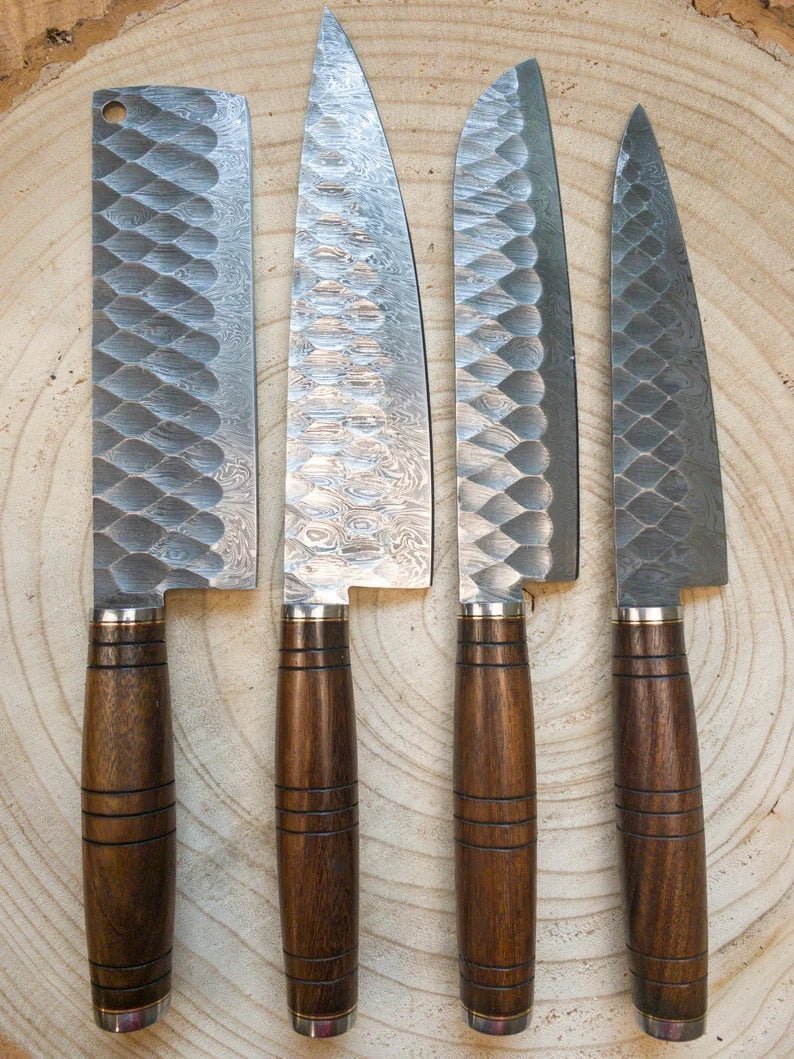 Damascus Chef Knife Set - Kitchen Knives - GroomsDay