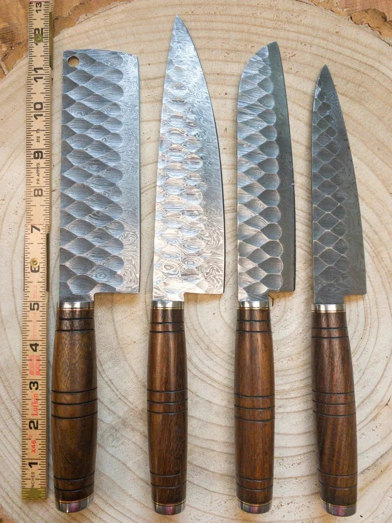Damascus Chef Knife Set - Kitchen Knives - GroomsDay