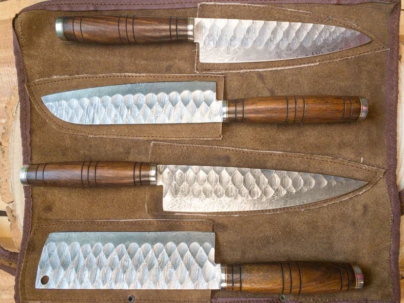 Damascus Chef Knife Set - Kitchen Knives - GroomsDay