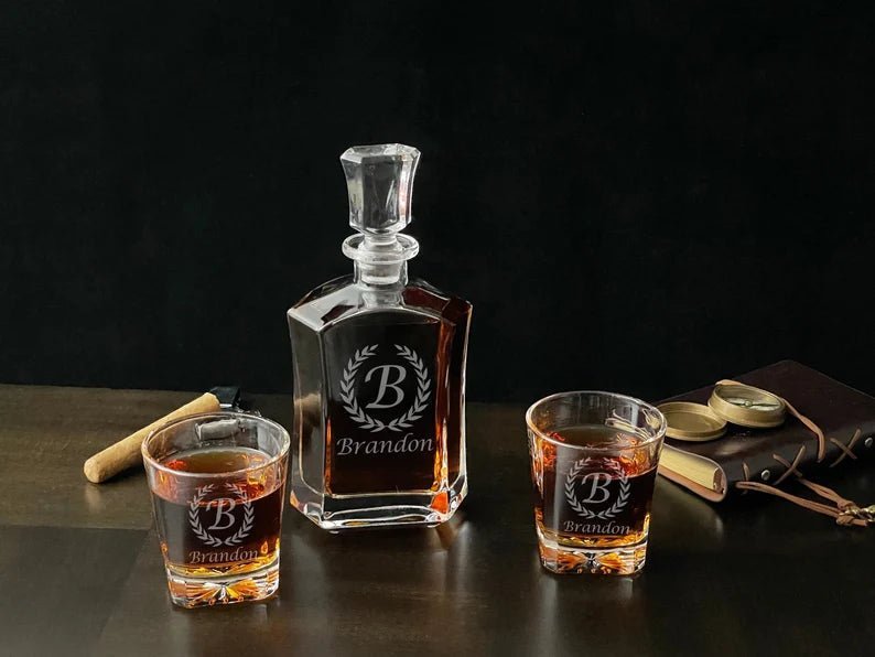 Dapper Dan Personalized Decanter Set - Decanter Set - GroomsDay