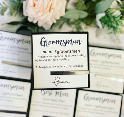 Definition Of A Groomsman - Tie Clips - GroomsDay