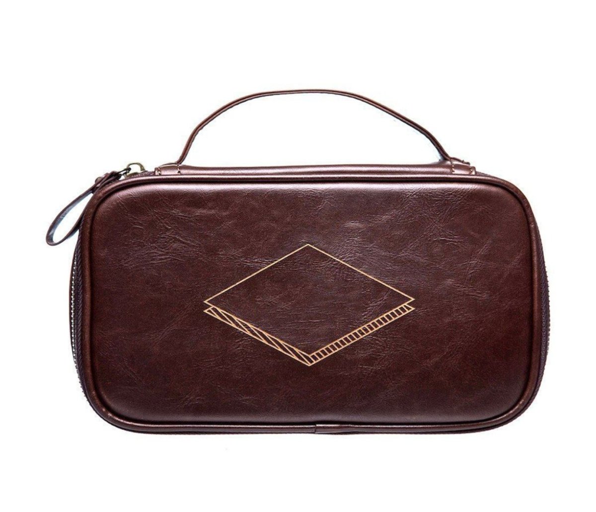 Leather Shaving Bag - Personalized Toiletry Bag - GroomsDay