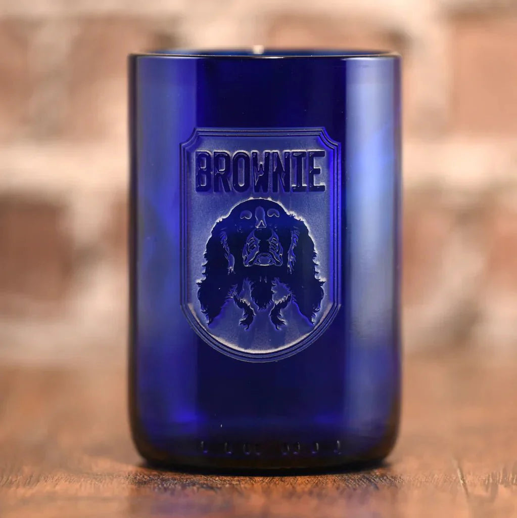 Custom Dog Breed Blue Cocktail Glass - Drinkware - GroomsDay