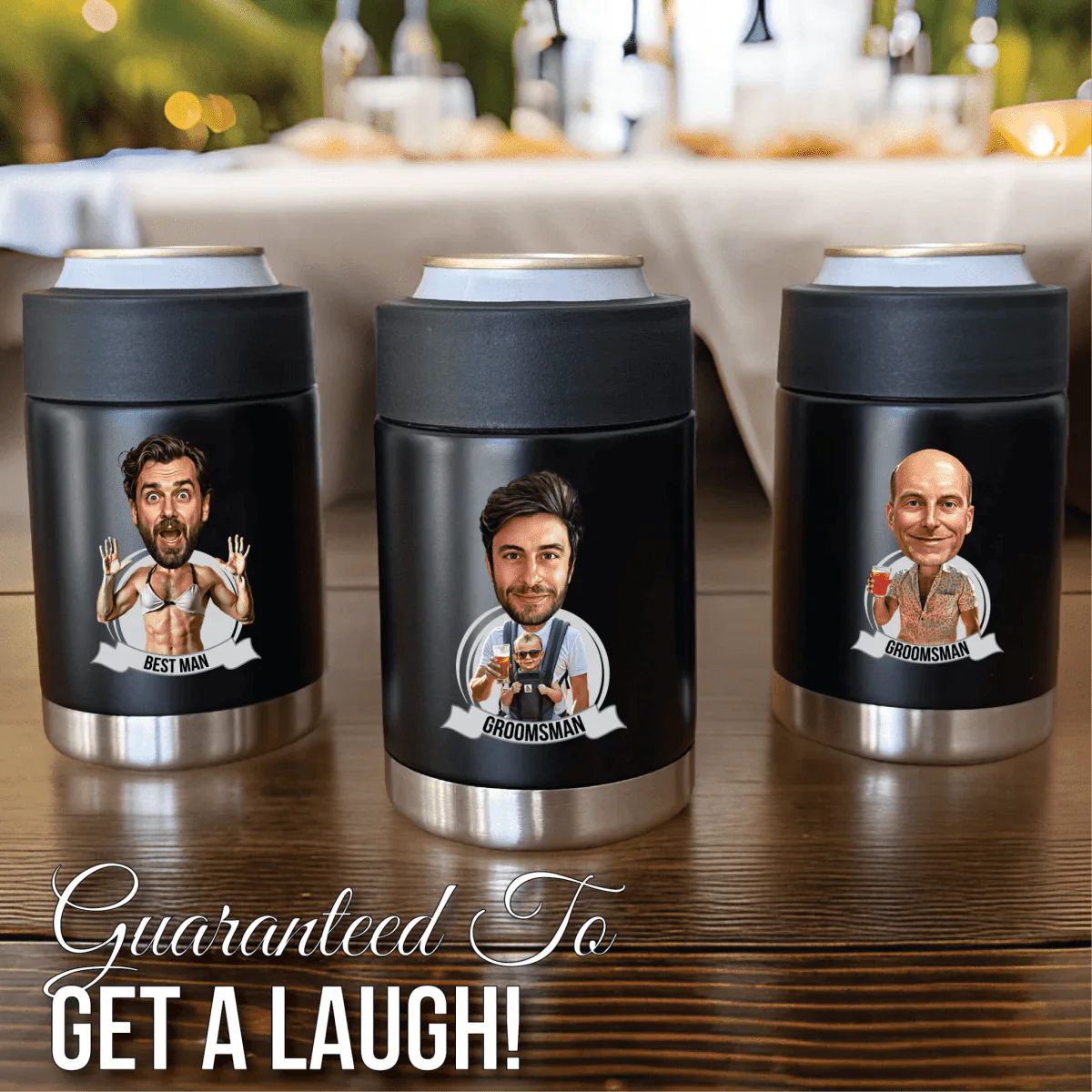 Custom Caricature Koozies - Bachelor Party - GroomsDay