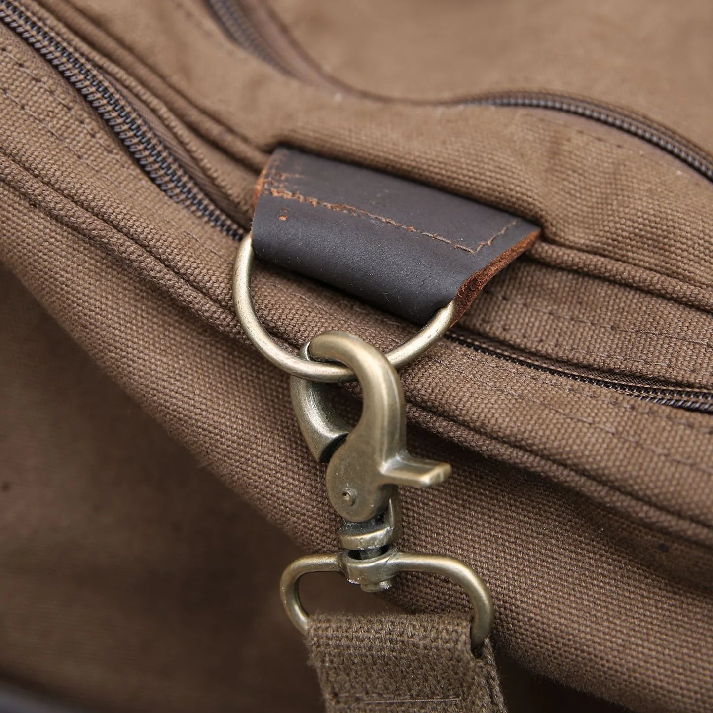 Personalized heavy-duty military duffle bag with custom embroidered name and rugged canvas design