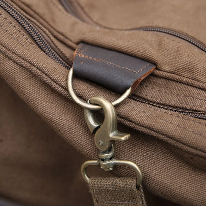 Personalized heavy-duty military duffle bag with custom embroidered name and rugged canvas design