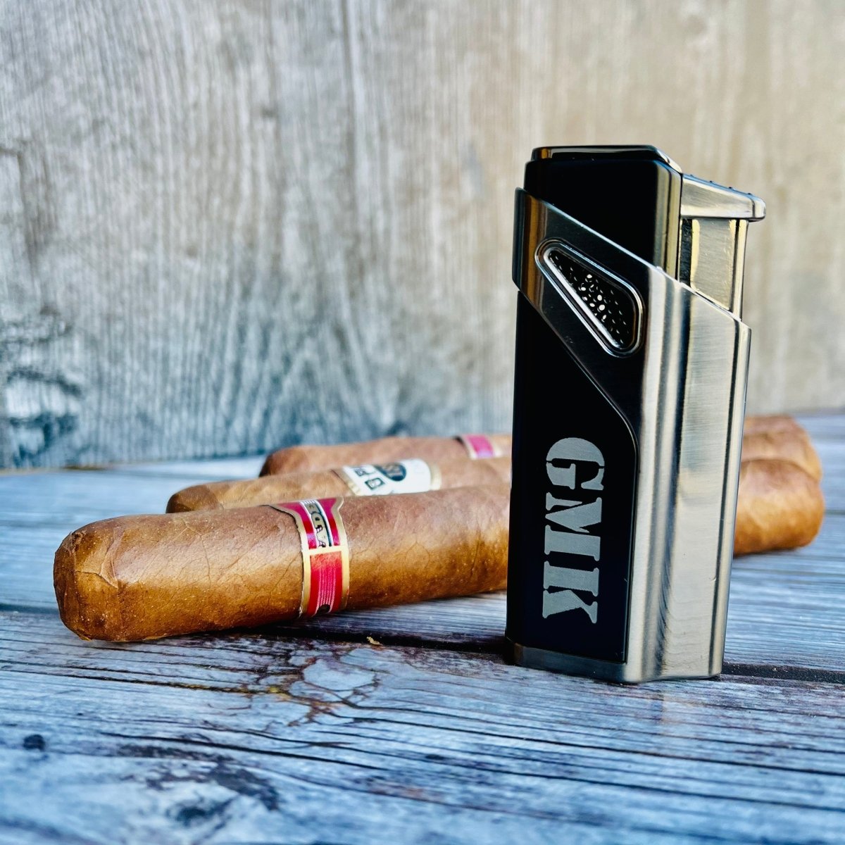 Engraved Cigar Custom Torch Lighter - Lighters & Matches - GroomsDay