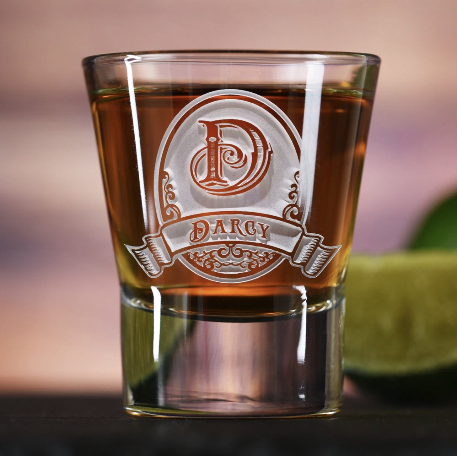 Engraved Medieval Shot Glass