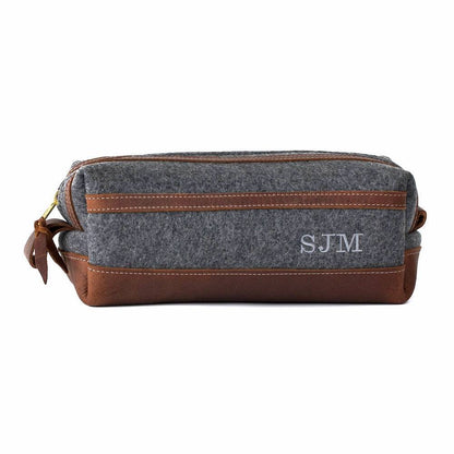 Felt & Leather Dopp Kit - Dopp Kit - GroomsDay