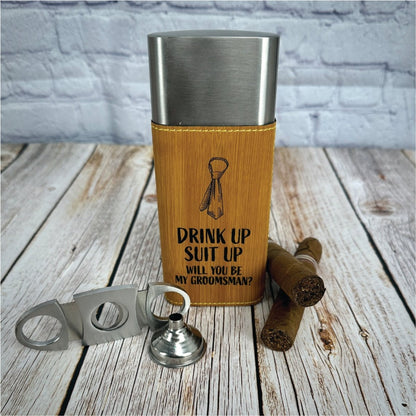Puff And Swig Groomsmen Proposal - Cigar - GroomsDay