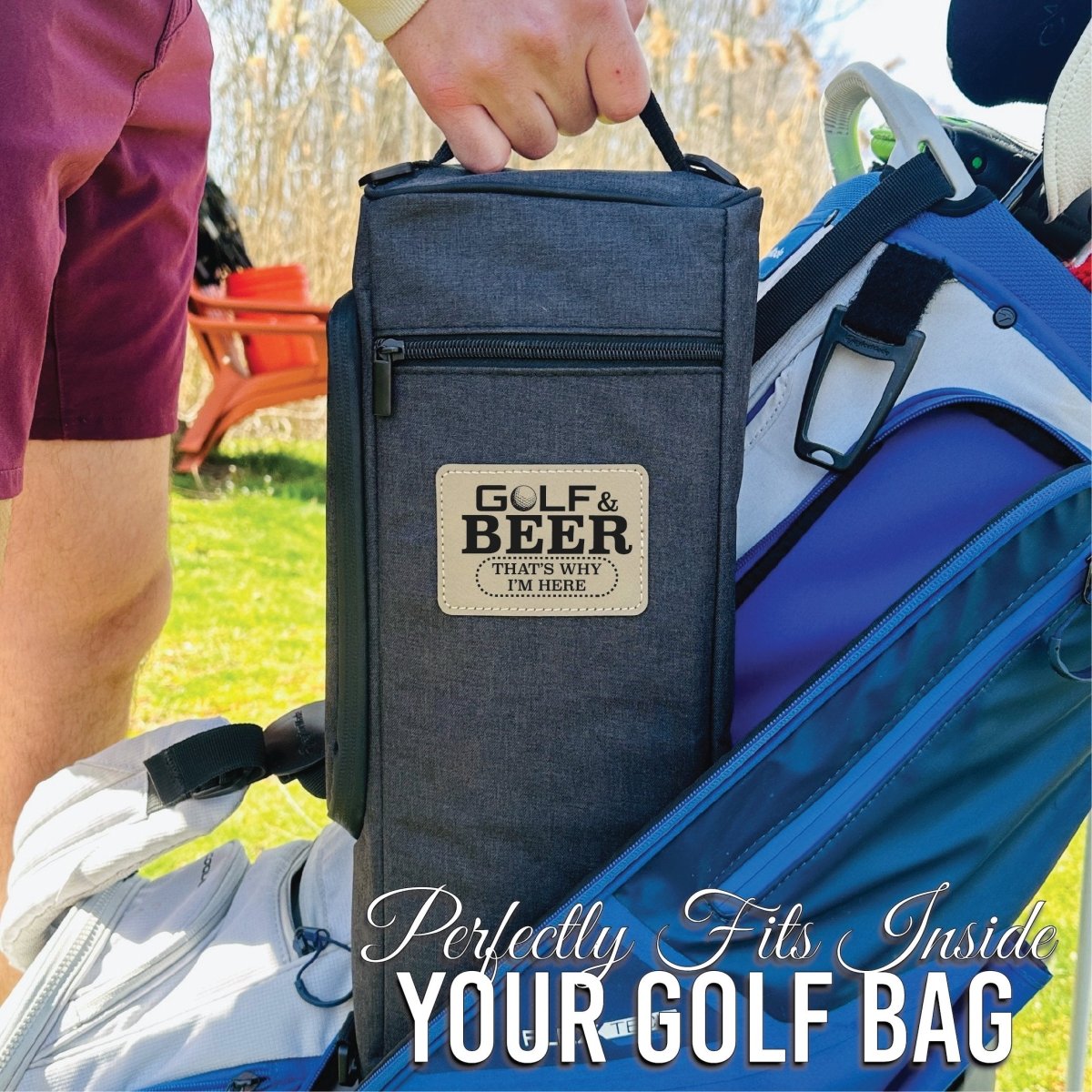Golf & Beer Is Why I'm Here Cooler - GroomsDay