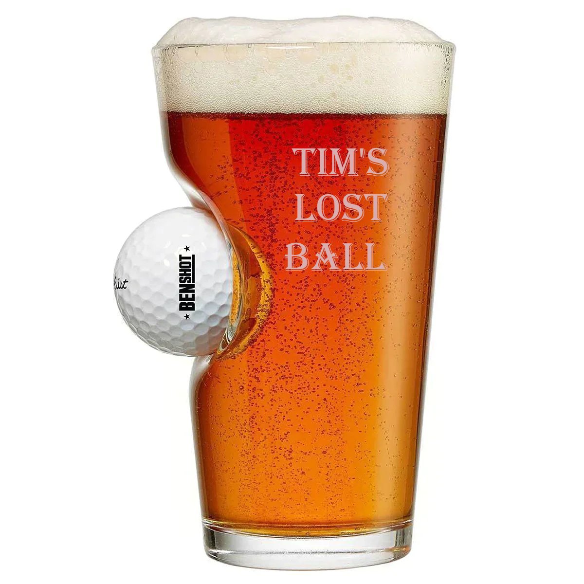 Swing and Sip Golf Ball Pint Glass