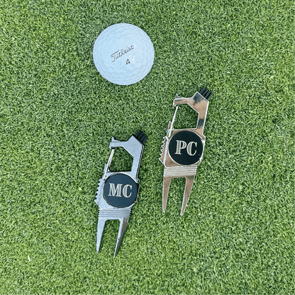Versatile Monogrammed Golf Multi Tool – 5 - in - 1 Custom Divot Tool - Golf - GroomsDay