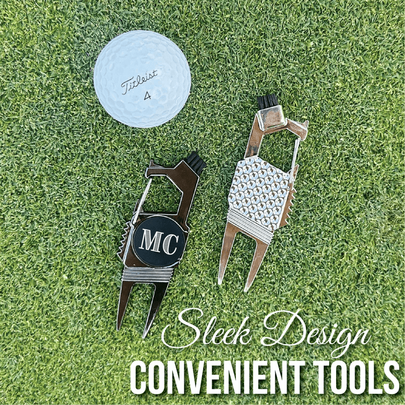 Versatile Monogrammed Golf Multi Tool – 5 - in - 1 Custom Divot Tool - Golf - GroomsDay