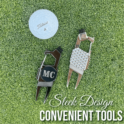 Versatile Monogrammed Golf Multi Tool – 5 - in - 1 Custom Divot Tool - Golf - GroomsDay