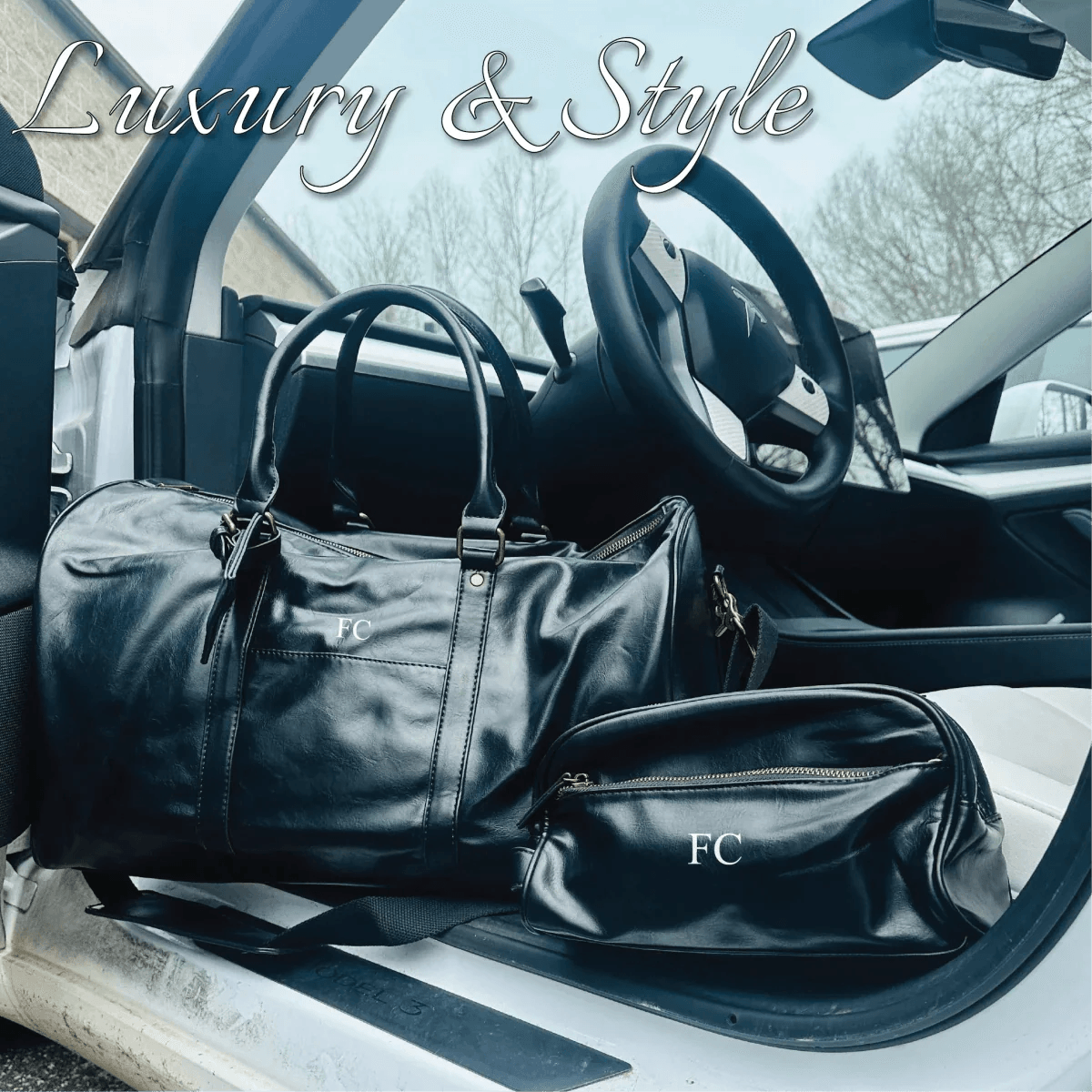 Sentimental Personalized Vegan Leather Travel Set - Travel Gifts - GroomsDay