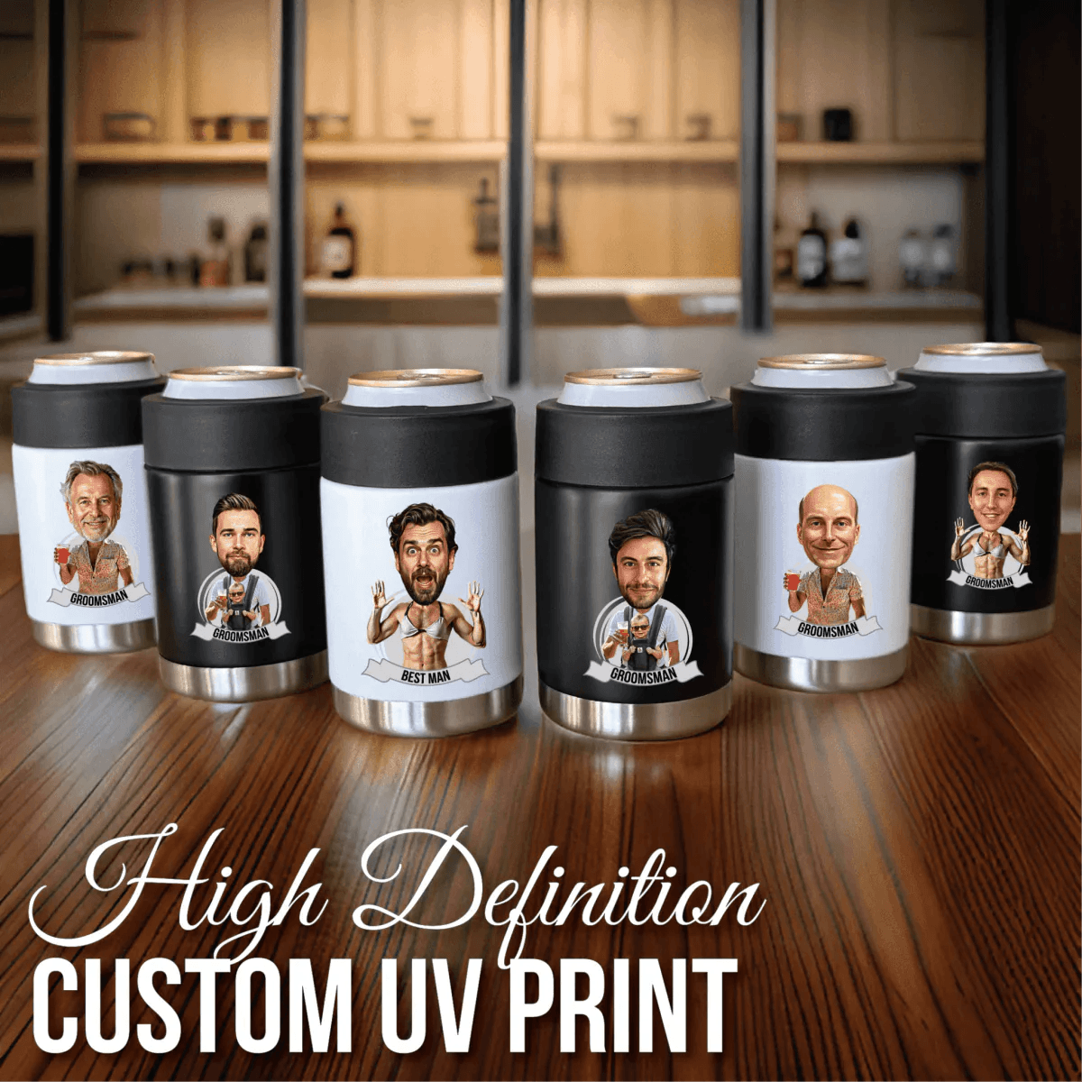 Custom Caricature Koozies - Bachelor Party - GroomsDay