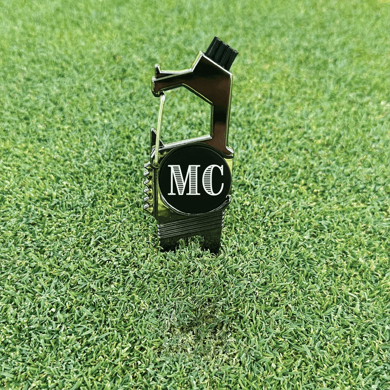 Versatile Monogrammed Golf Multi Tool – 5 - in - 1 Custom Divot Tool - Golf - GroomsDay