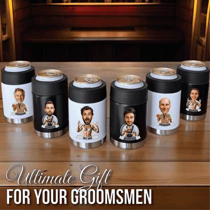 Custom Caricature Koozies - Bachelor Party - GroomsDay