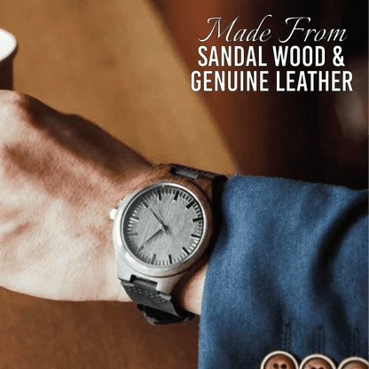 Elegant Personalized Men's Wood Watch - Anniversary - GroomsDay